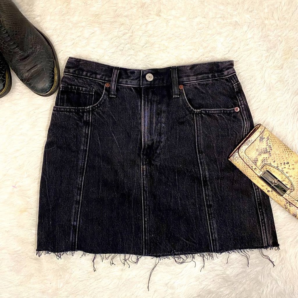 Abercrombie Black Denim Skirt